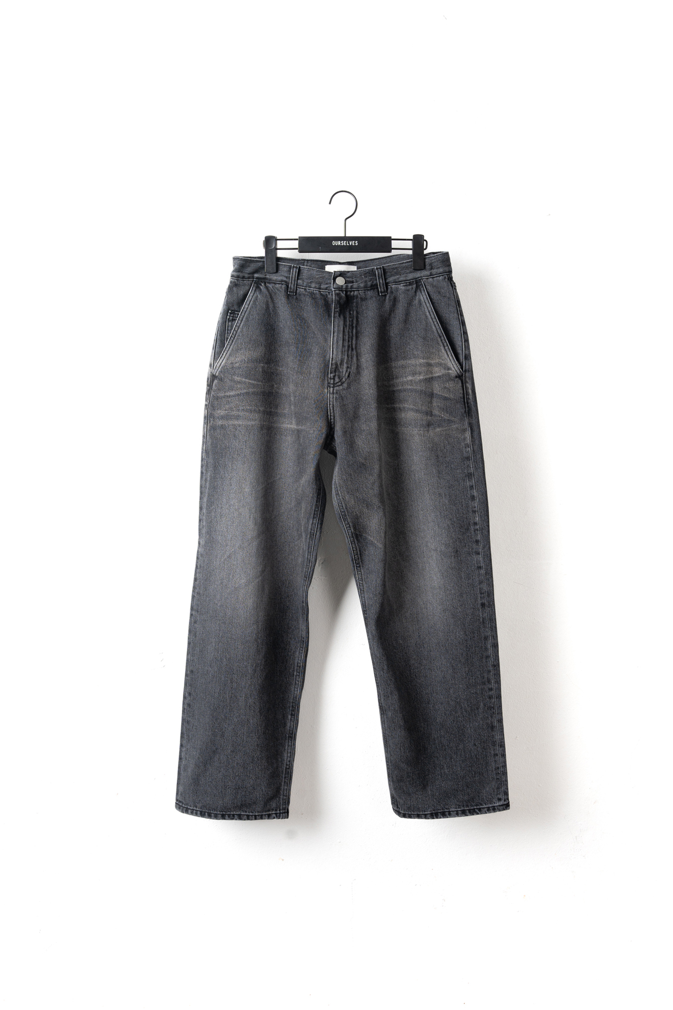 [24SS] Organic Cotton Relaxed Denim Pants - Bleached Black