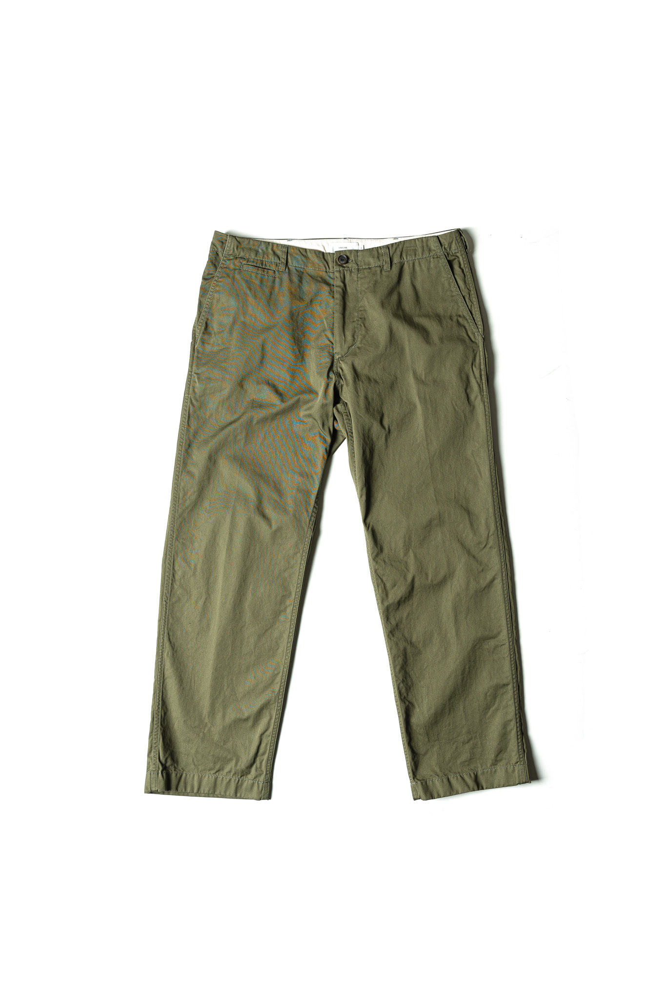 VINTAGE COTTON RELAXED CHINO PANTS (olive)