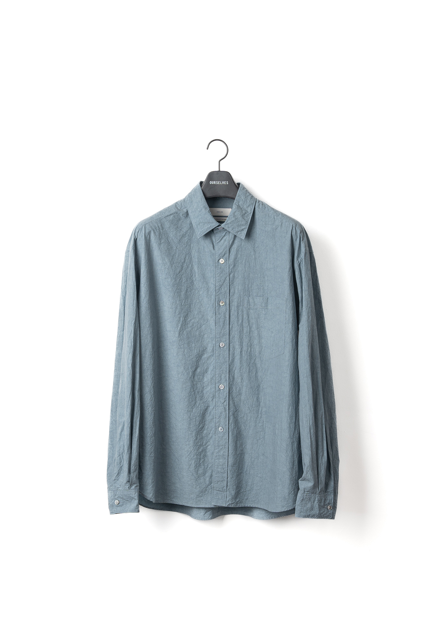 Texture Typewriter Relaxed Shirts - Blue