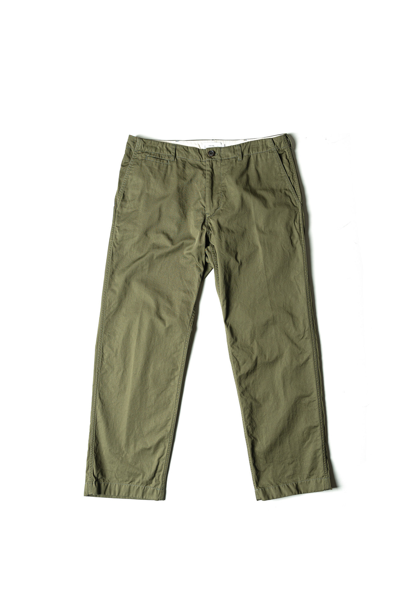 VINTAGE COTTON RELAXED CHINO PANTS - OLIVE